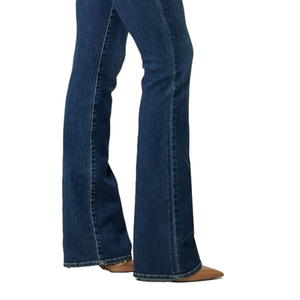 Rock & Republic dark bootcut slimming size 8 jeans clean cut sparkle rhinestone